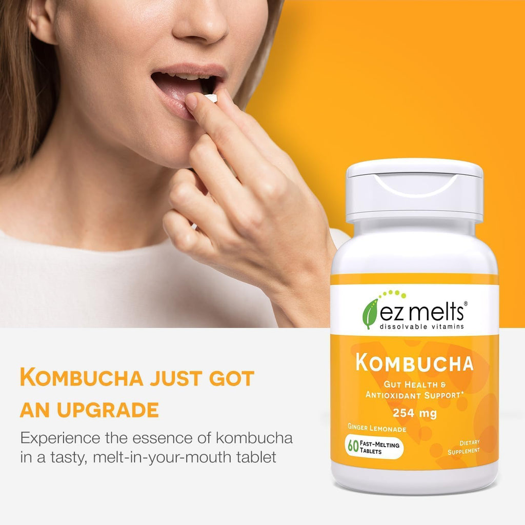 EZ Melts: Dissolvable Sugar-Free Kombucha Tablets with SCOBY & Apple Cider Vinegar