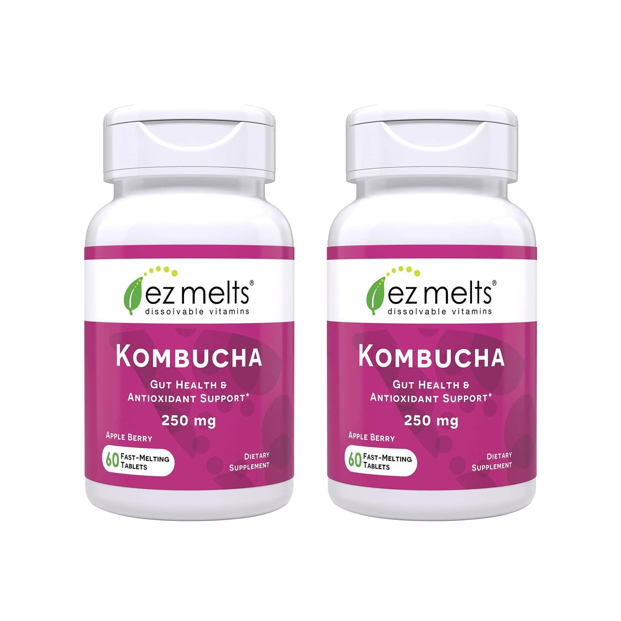 EZ Melts Sugar-Free Kombucha Tablets with SCOBY & Apple Cider Vinegar