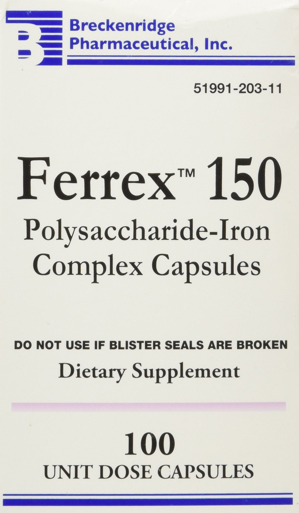 FERREX 150 CAPS BRE Size 10X10 UD – Iron Support