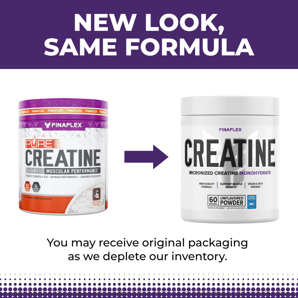 FINAFLEX Pure Creatine Monohydrate – Unflavored, 2-Pack (120 Servings) | NSF Certified