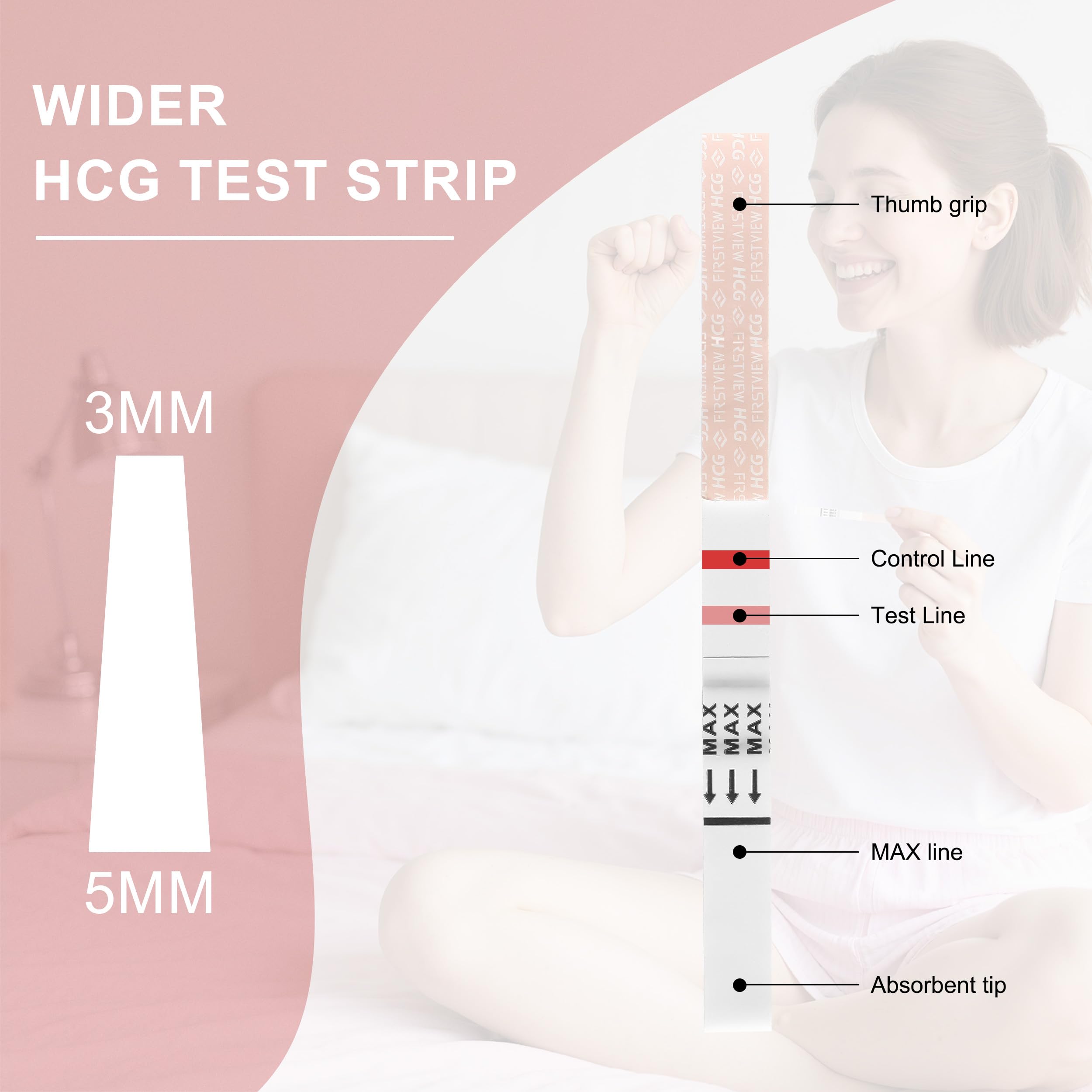 FIRSTVIEW Pregnancy Test Kit - 5-Minute Results, Home Use, 35 Strips