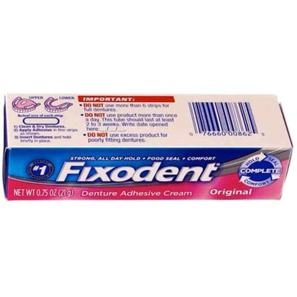 Fixodent Original Denture Adhesive Cream 0.75 oz – Pack of 2 | Buy & Save