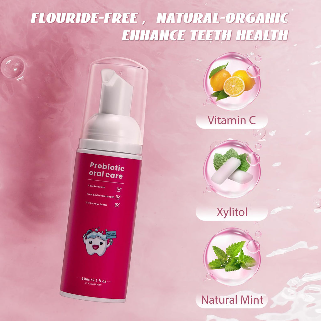 Fluoride Free Foam Kids Toothpaste - ELOTAME Mint Mix for Toddlers