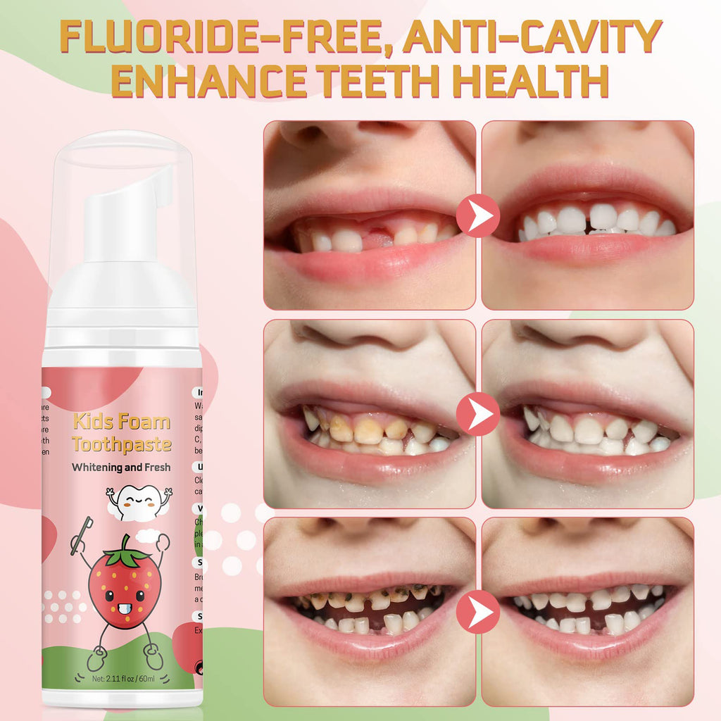 Kids Foam Toothpaste with Low Fluoride for U-Shape Electric Toothbrush (3+)