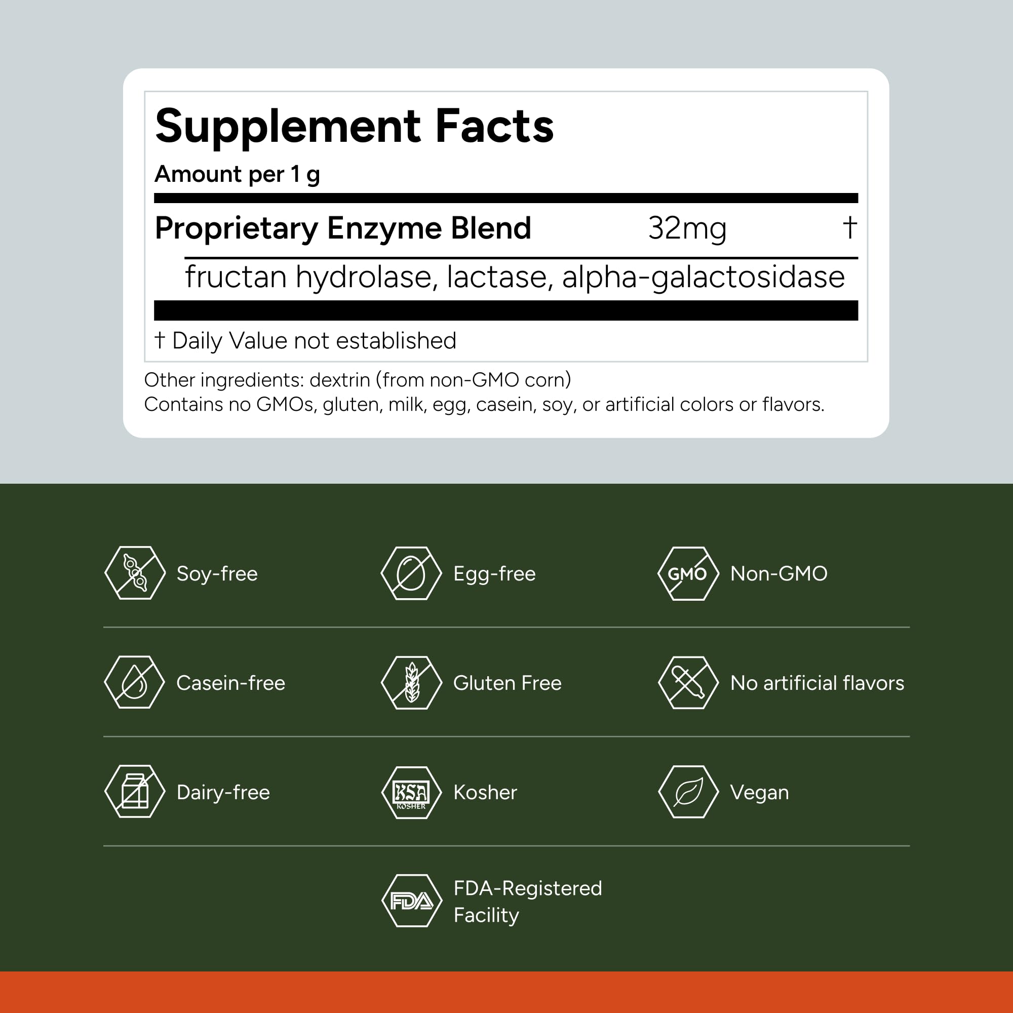 FODZYME On-The-Go Digestive Enzymes for Gut Health | Low FODMAP Support 30 Dose