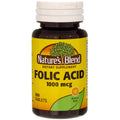 Folic Acid 1000 mcg – Nature's Blend | 100 Tablets | Gluten Free