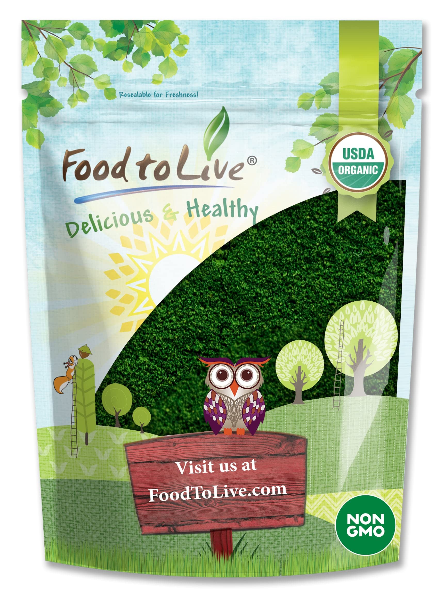 Food to Live Organic Algae Powder Mix 4 lb - Spirulina & Chlorella 50/50