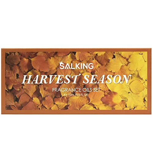 SALKING Autumn Fragrance Oils – Premium Fall Essential Oils for Diffuser, Soap & Candle Making | Cinnamon, Pumpkin Spice, Apple Cider, Vanilla, Pine, Snickerdoodle