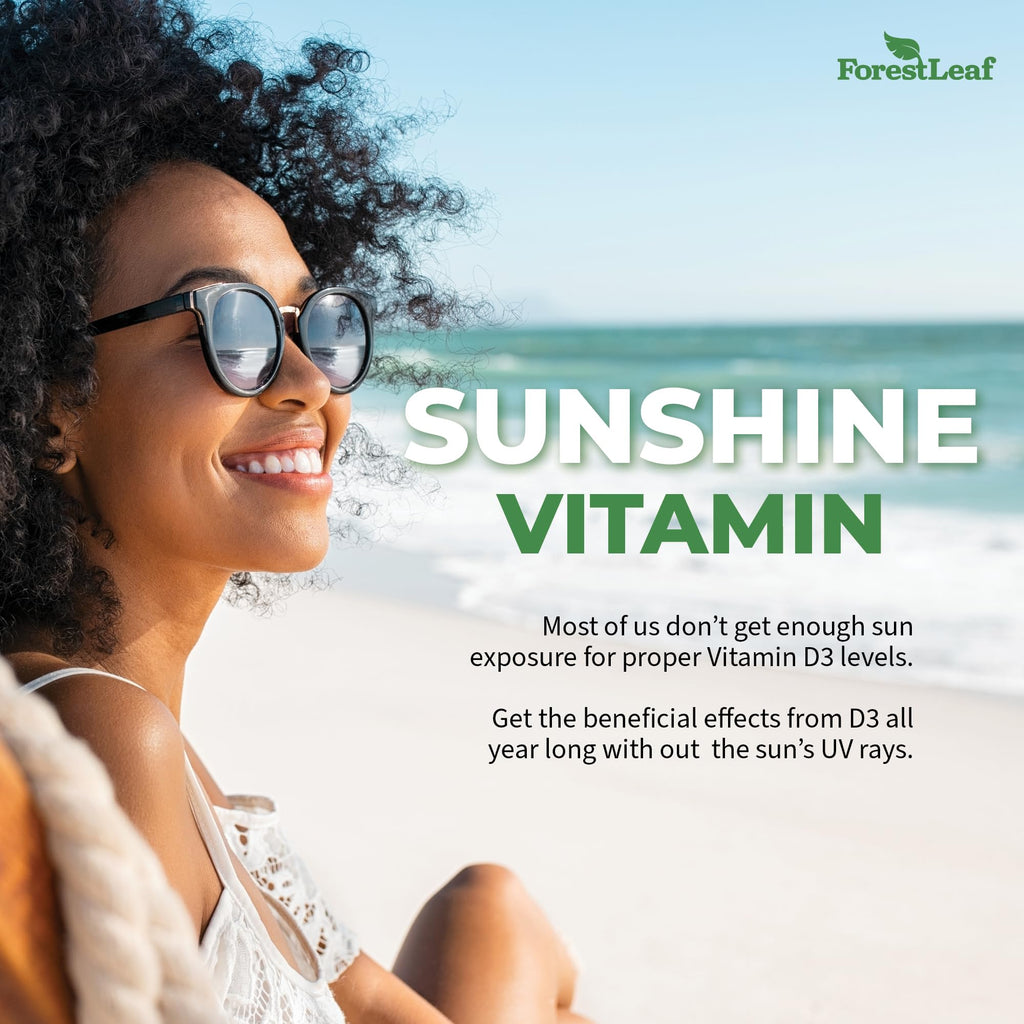 ForestLeaf Vitamin D3 10,000 IU - High Potency D3, 180 Caps