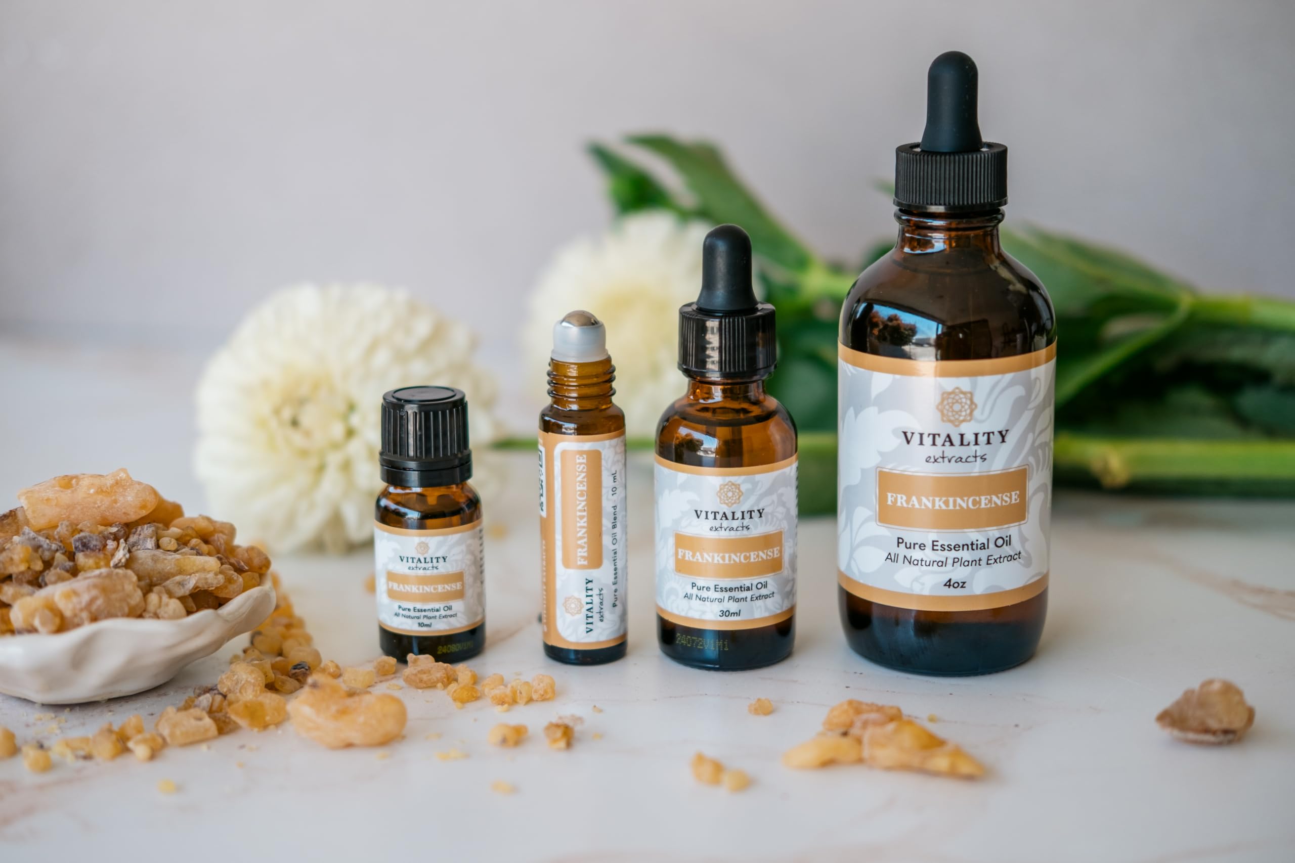 Vitality Extracts Frankincense Essential Oil – 10ml Roll-On | Boswellia Serrata, Aromatherapy & Skin Care