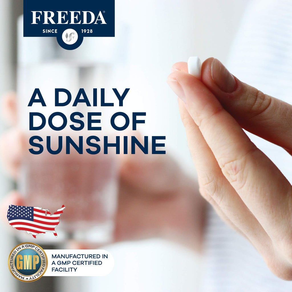 FREEDA Vitamin D3 3000 IU – High-Potency D3 for Bone Health & Immune Support