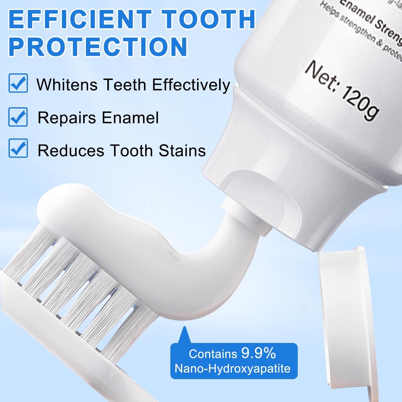 2 Pack Hydroxyapatite Toothpaste for Enamel Protection – Fluoride-Free for Sensitive Teeth, Gentle Mint