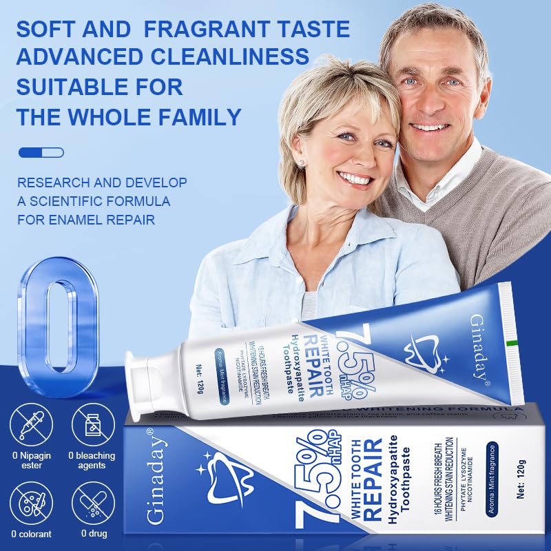 7.5% Nano Hydroxyapatite Toothpaste – Enamel Protection and Tooth Strengthening (Fresh Mint)