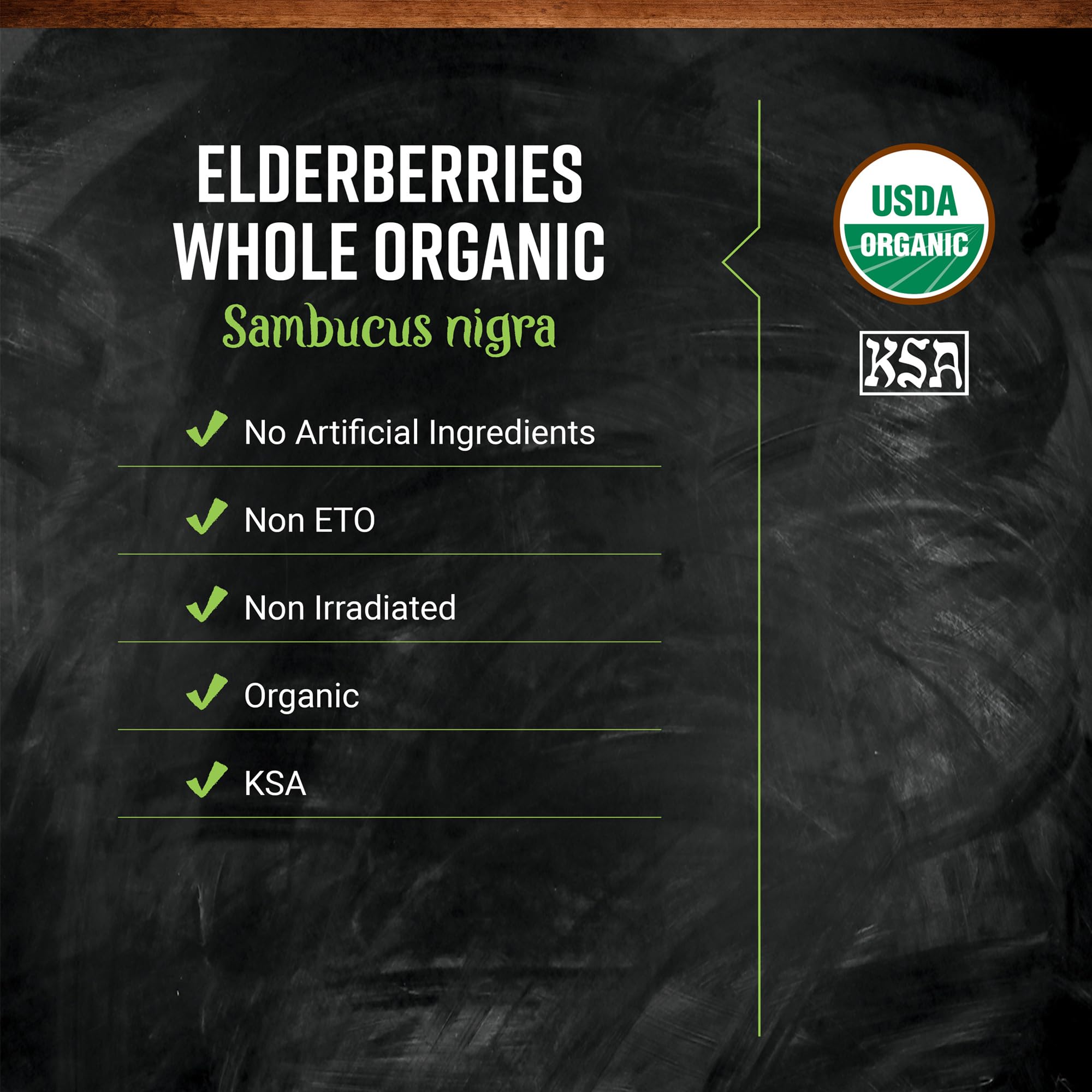 Frontier Co-op Organic Dried Elderberries, European Whole — Non-GMO, Kosher, 16 oz (Pack of 2)
