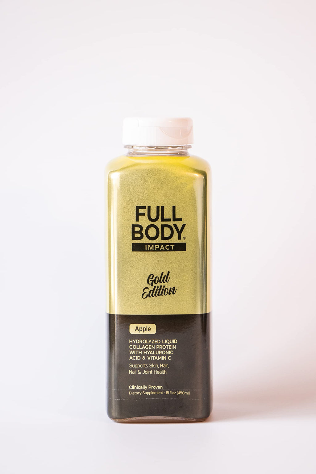 FULL BODY IMPACT Liquid Collagen Protein – Gold Edition Apple, 16,000mg (16g) – 15oz Bottle