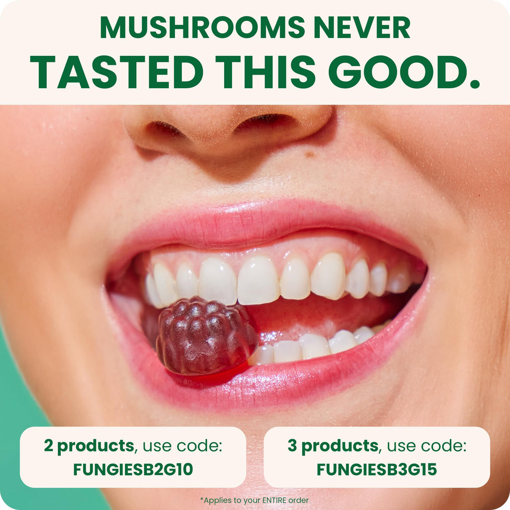 Fungies Multi Mushroom Gummies – 7 Mushrooms, Vegan & Gluten-Free