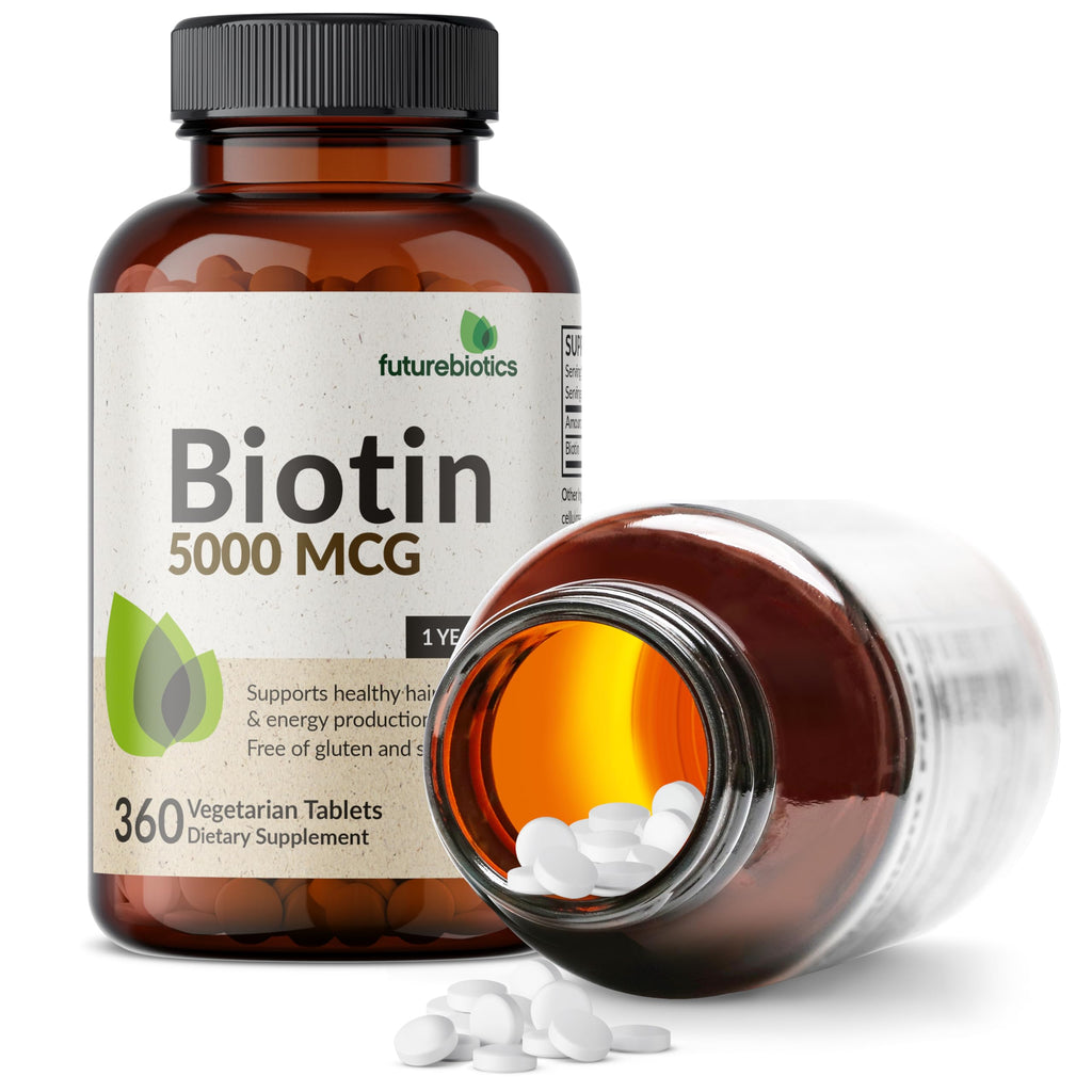 Futurebiotics Biotin 5000 MCG – Supports Hair, Skin & Nails (Non-GMO)