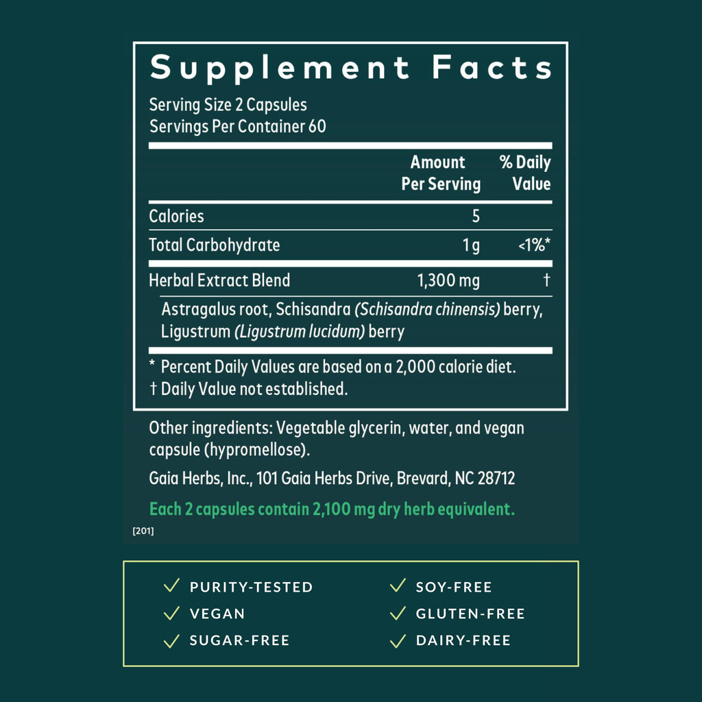 Gaia Herbs Astragalus Supreme – Immune & Antioxidant Support | 120 Vegan Liquid Phyto-Caps (60 Servings)