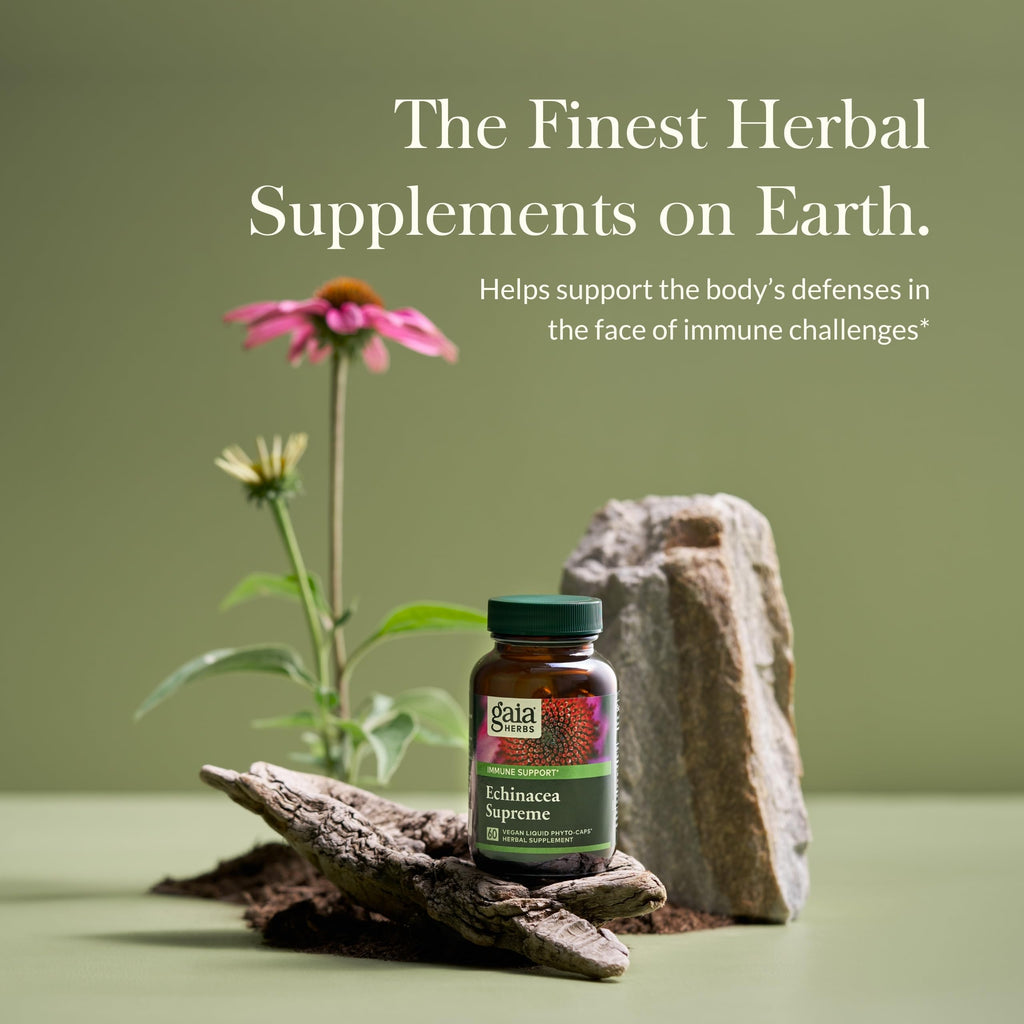 Gaia Herbs Echinacea Supreme – Immune Support (60 Vegan Caps)