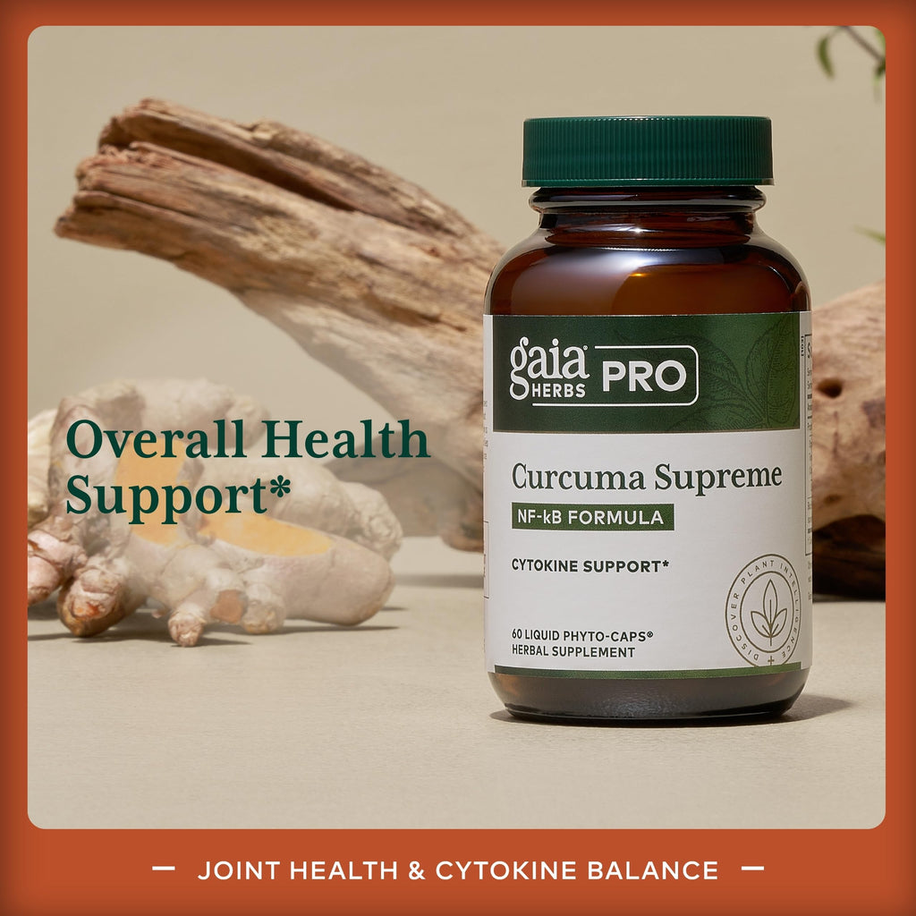 GAIA HERBS PRO Curcuma Supreme – Immune Support, Turmeric + Black Pepper, Organic, 60 Servings