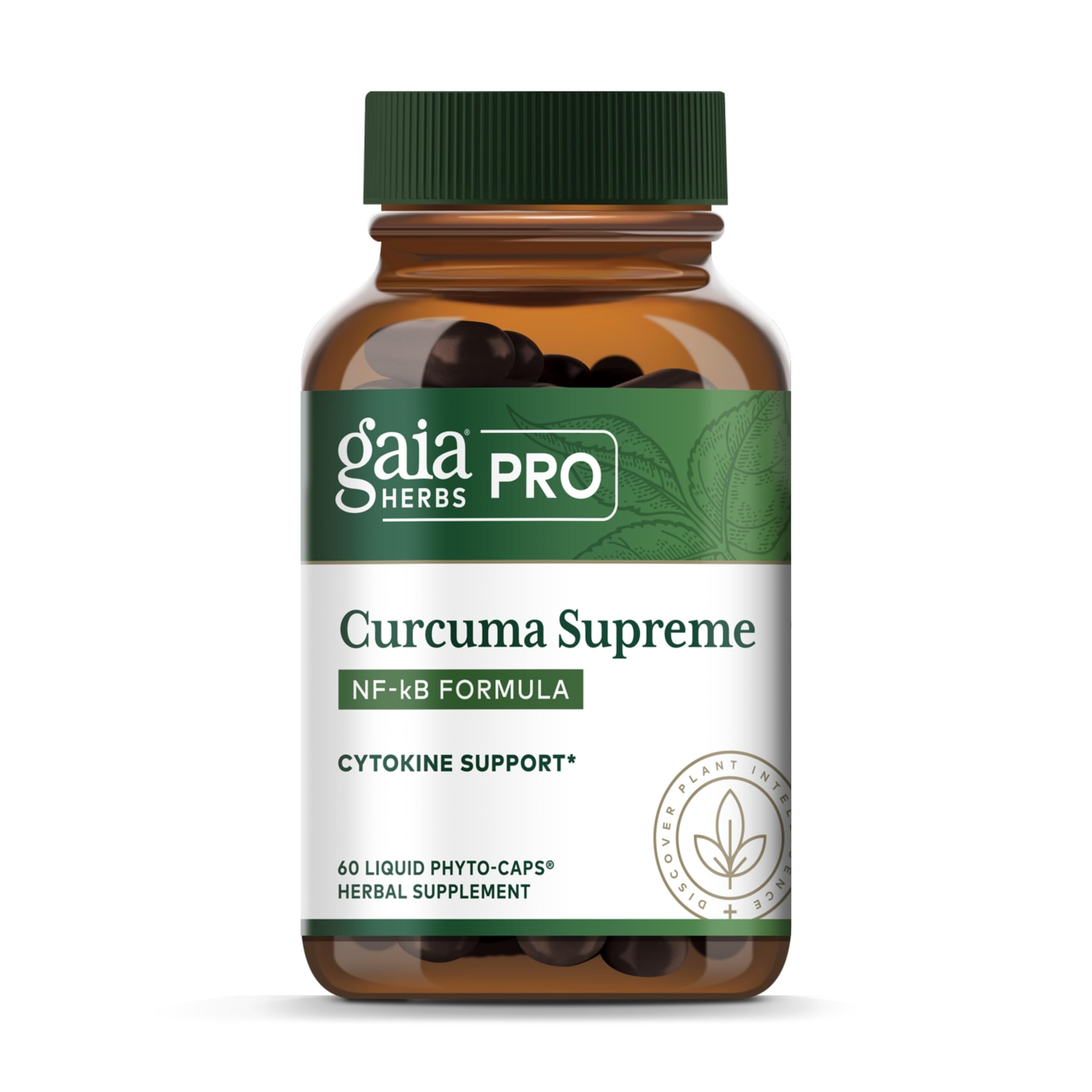 GAIA HERBS PRO Curcuma Supreme – Immune Support, Turmeric + Black Pepper, Organic, 60 Servings