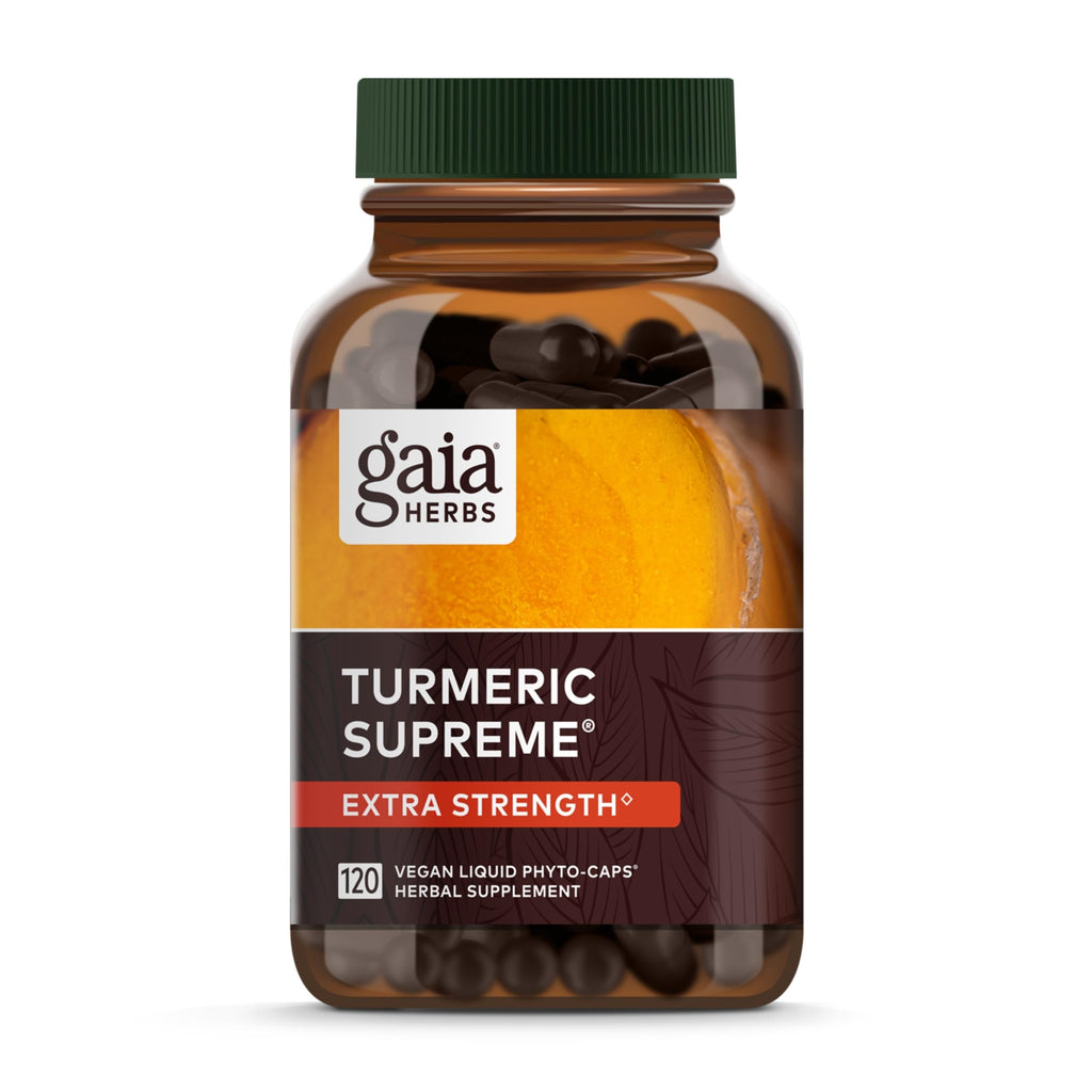 Gaia Herbs Turmeric Supreme Extra Strength - Supports Occasional Discomfort & Mobility - 120 Vegan Liquid Phyto-Caps