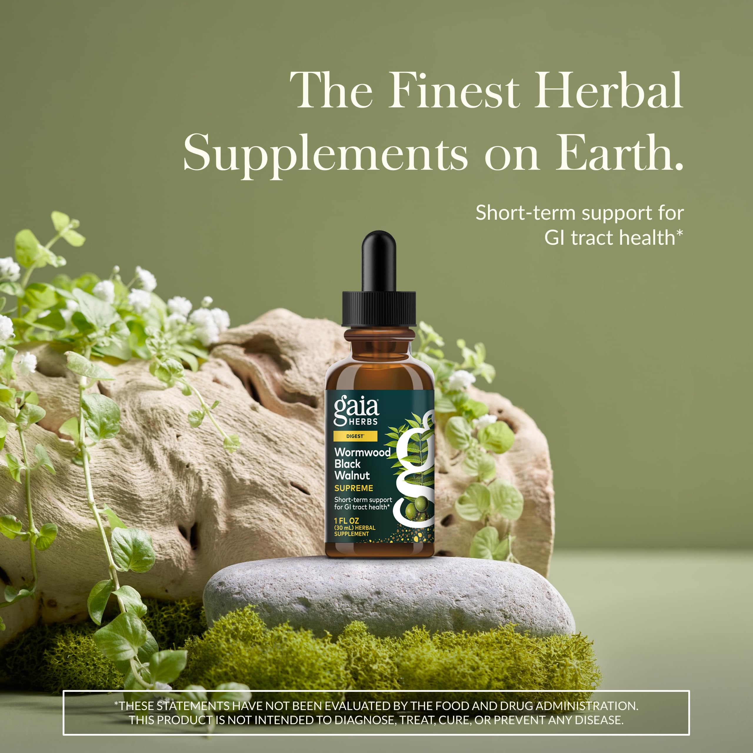 Gaia Herbs Wormwood Black Walnut Supreme 1 Fl Oz Liquid Extract | GI Support