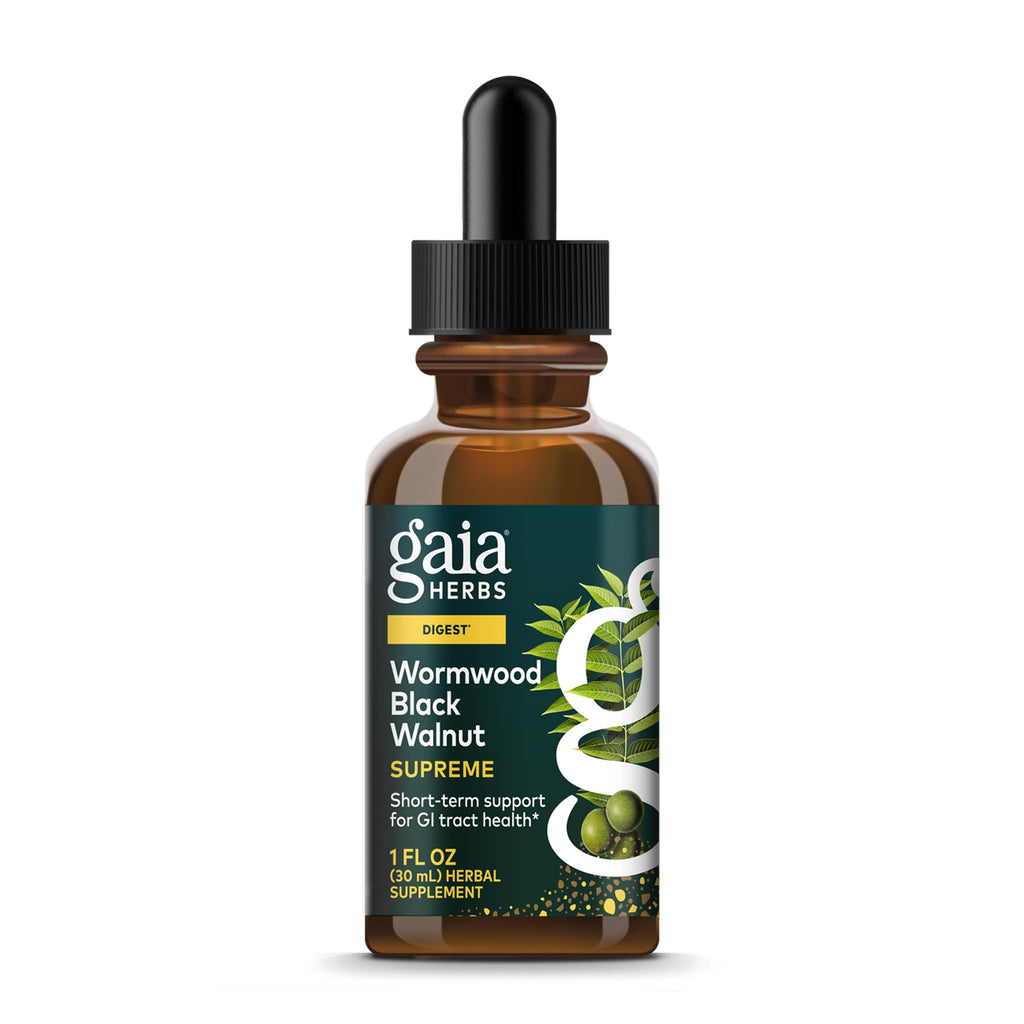 Gaia Herbs Wormwood Black Walnut Supreme 1 Fl Oz Liquid Extract | GI Support