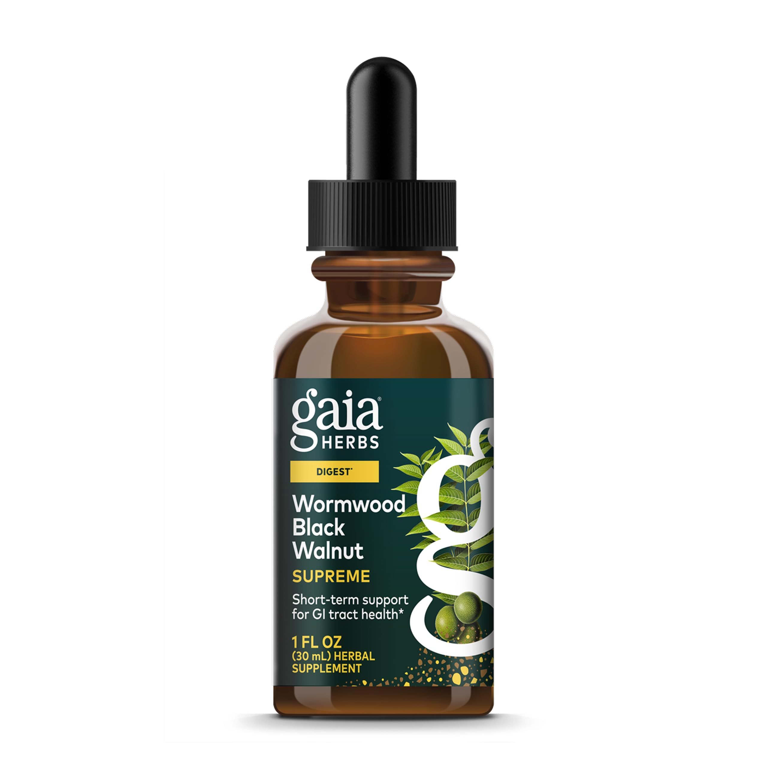 Gaia Herbs Wormwood Black Walnut Supreme 1 Fl Oz Liquid Extract | GI Support