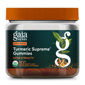 Gaia Herbs Turmeric Supreme Extra Strength Gummies – 60 Vegan Organic Gummies, Lemon-Ginger Flavor (20-Day Supply)
