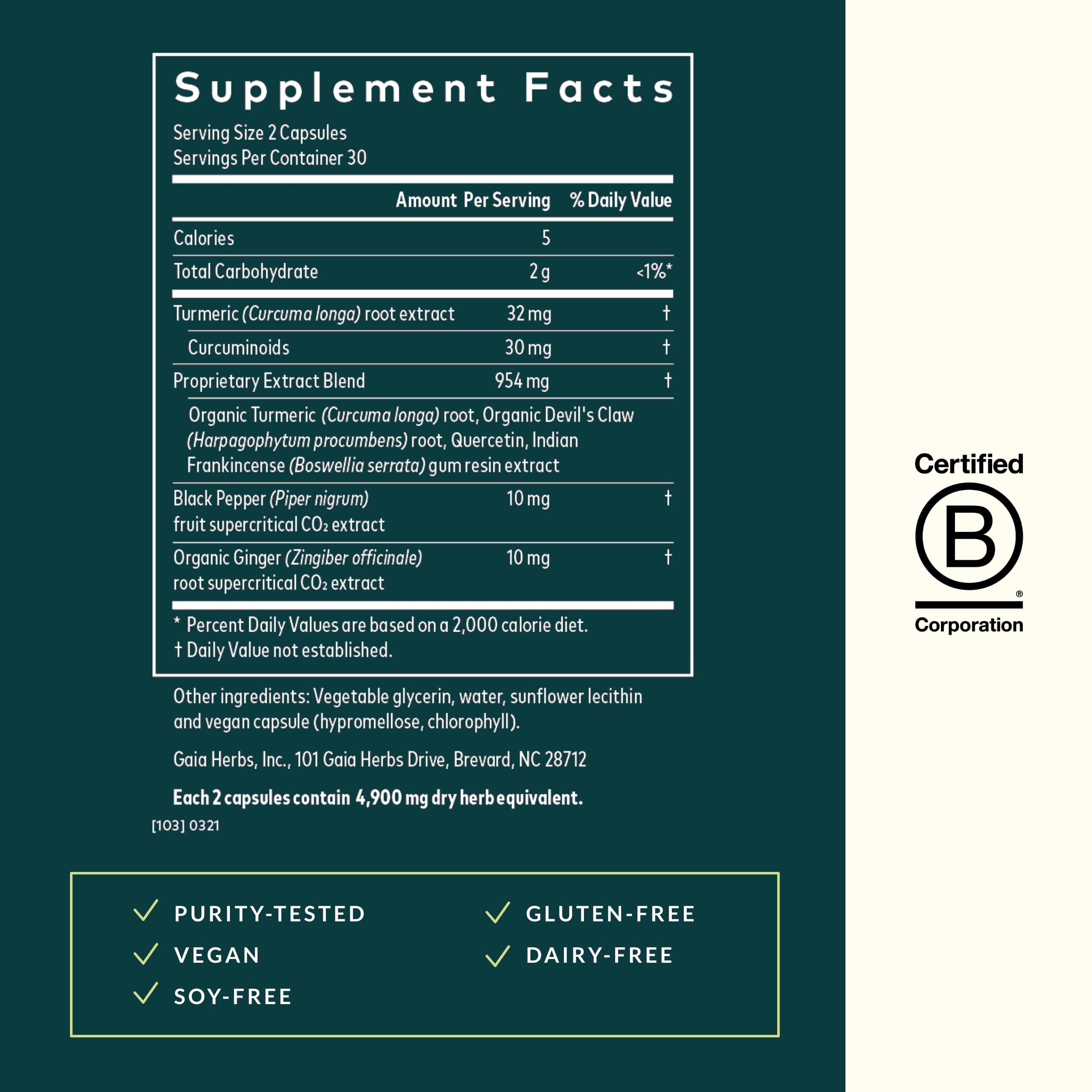 Gaia Herbs Turmeric Supreme Joint Health – Joint Support Supplement (60 Liquid Phyto-Capsules)