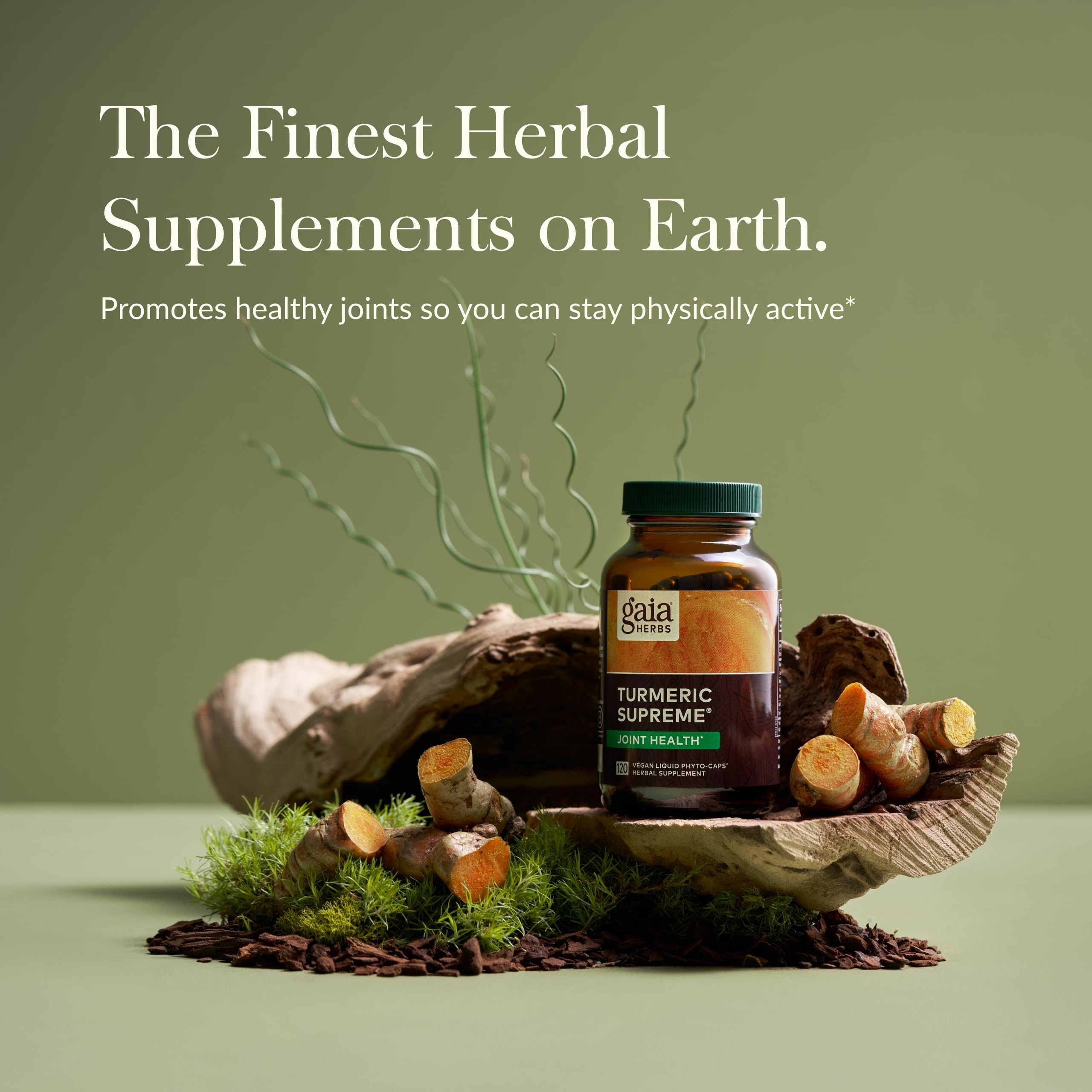 Gaia Herbs Turmeric Supreme Joint Health – 120 Liquid Phyto-Caps for Joint Support