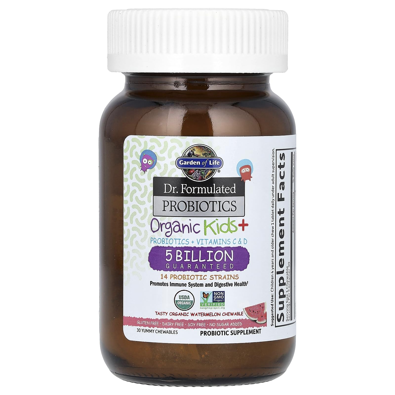 Garden of Life Kids Probiotics Watermelon - Organic, 30 Chewables