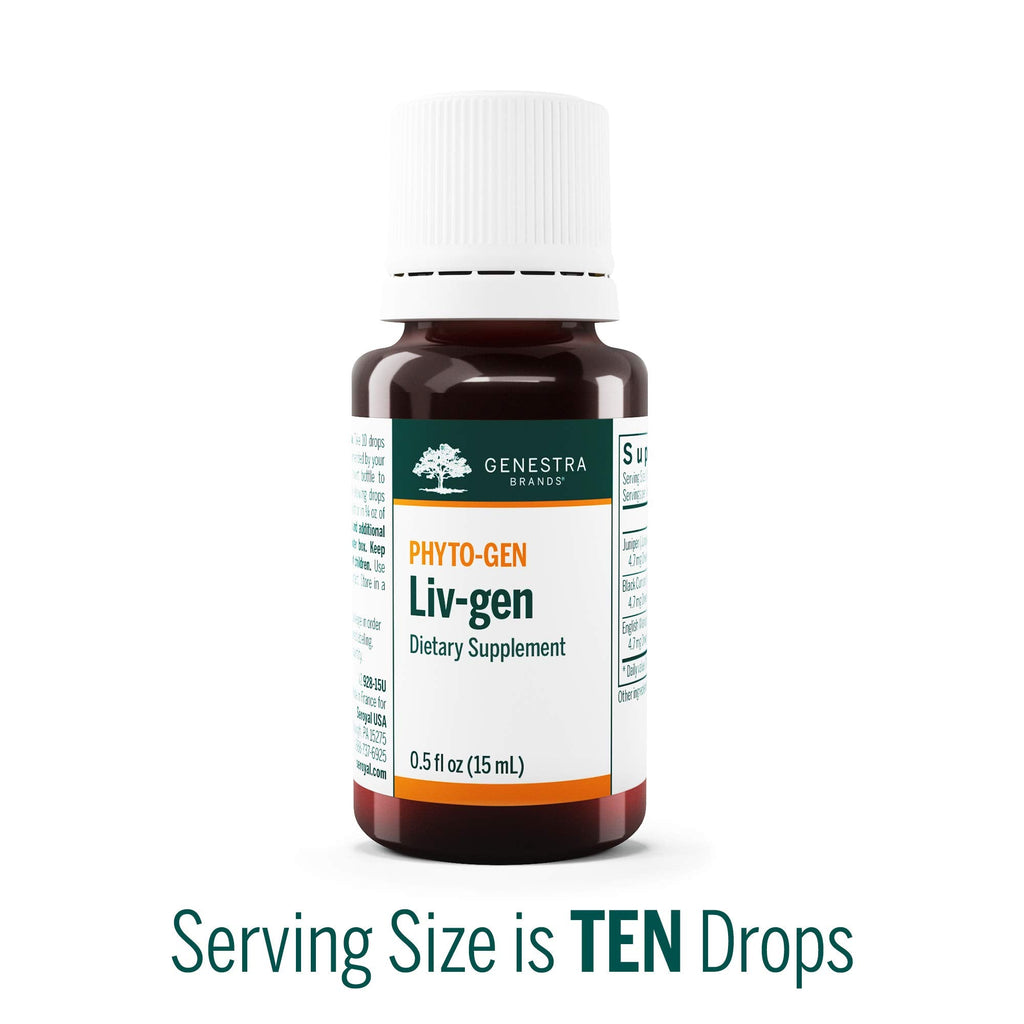 Genestra Brands Liv-gen | Juniper, Black Currant, and English Walnut Herbal Supplement | 0.5 fl. oz.