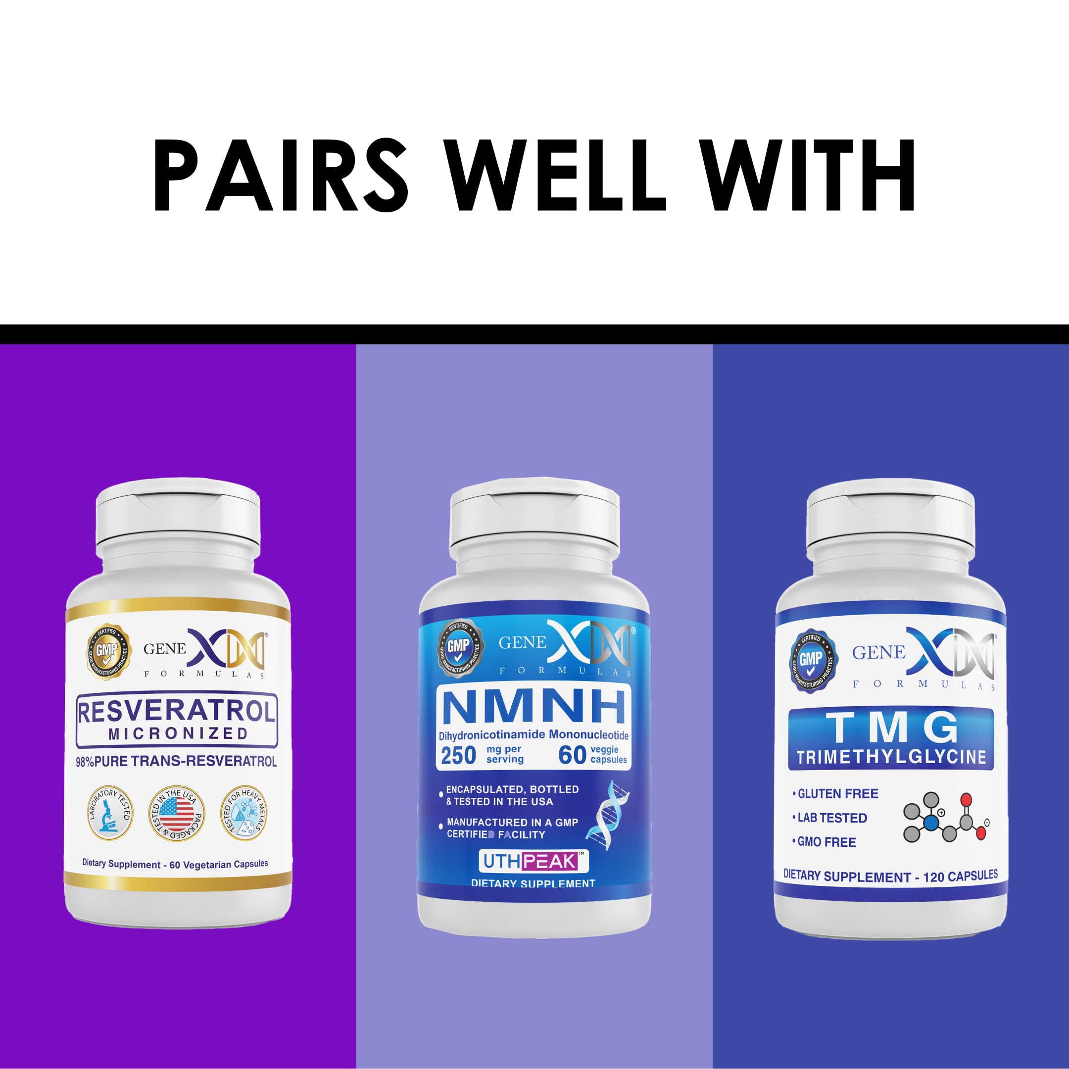 Genex Formulas NR Nicotinamide Riboside 300mg/Serving – 60 Capsules | NAD+ Precursor, GMP-Certified