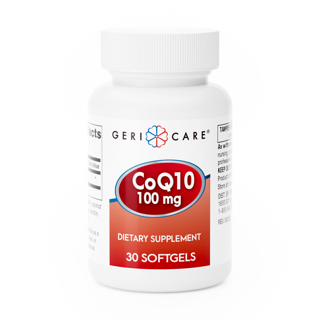 GeriCare CoQ10 100mg – Co-Enzyme Q10 Dietary Supplement, 30 Count