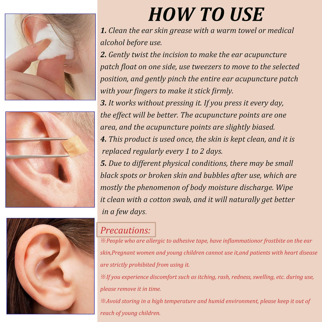 GGFSSQ Ear Seed Kit - 20 Pieces, Chart & Brass Probe for Balance