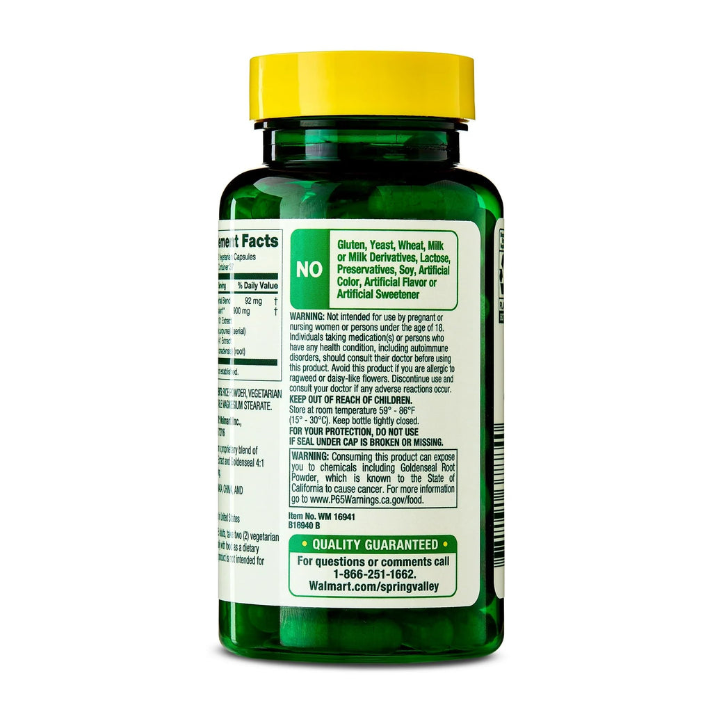 Echinacea Goldenseal Blend – 900 mg, 75 Vegetarian Capsules | Daily Wellness Supplement