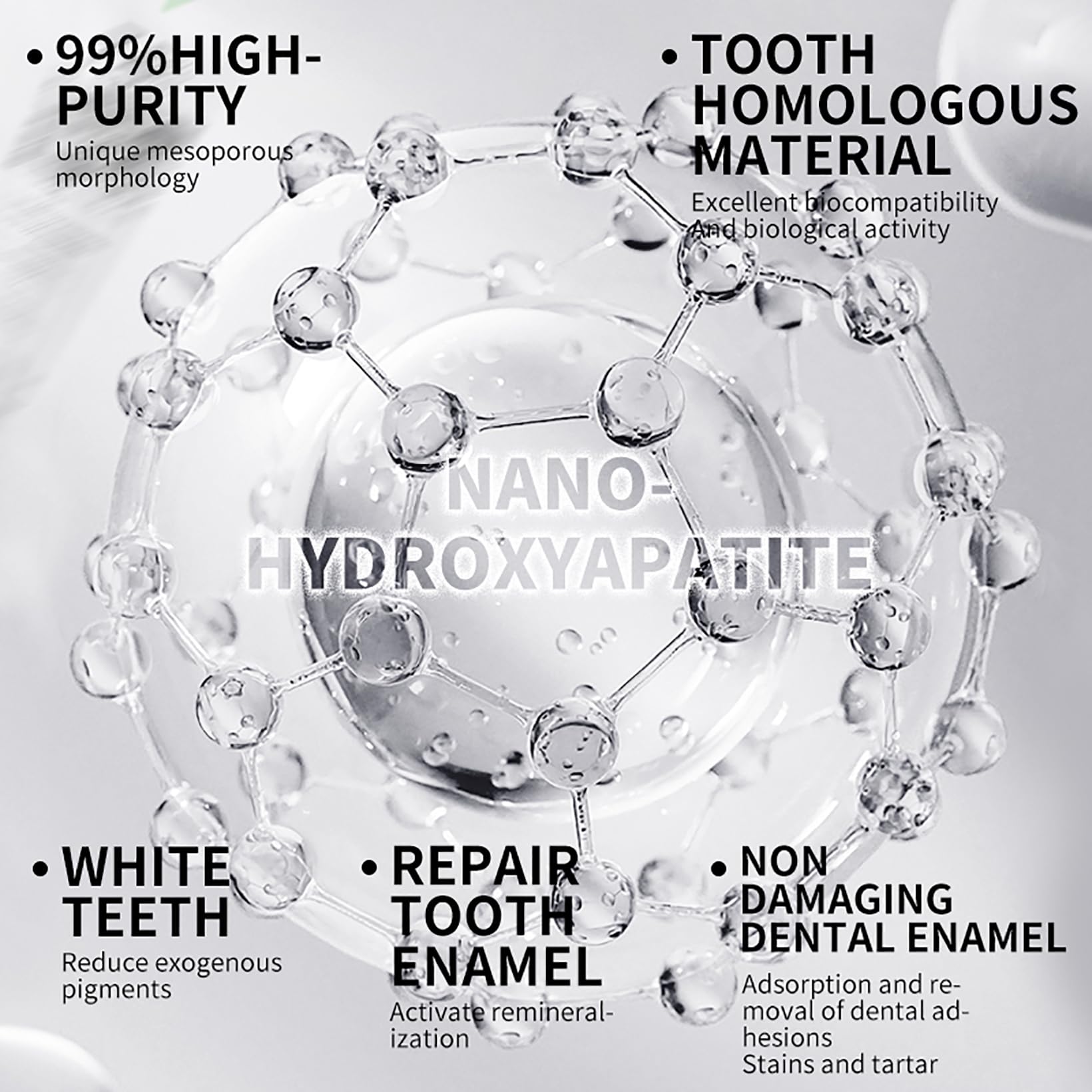 GMaxit 7.5% Hydroxyapatite Toothpaste – Enamel Protection, Gentle for Sensitive Teeth, Fresh Mint, 4.23 oz