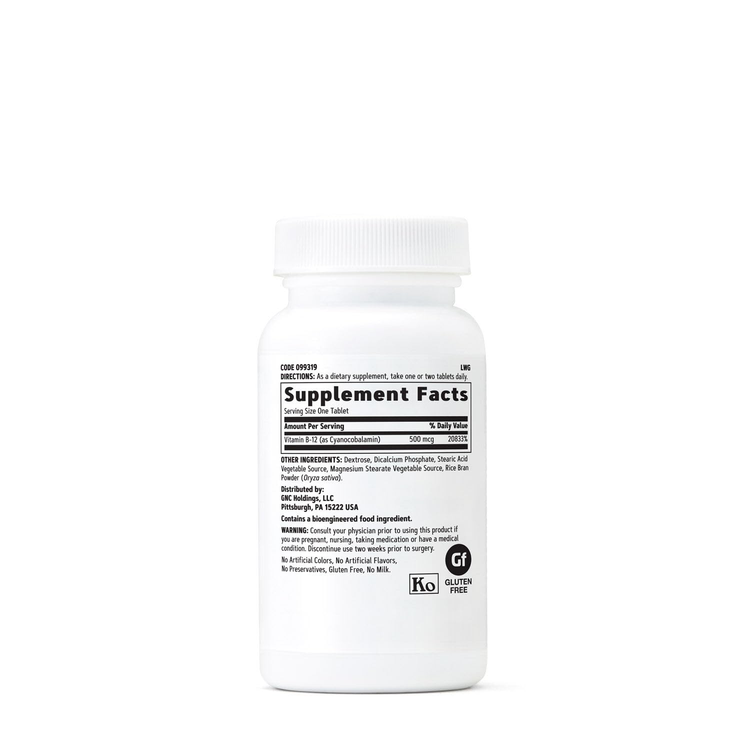 GNC Vitamin B-12 500mcg – Supports Energy Production | 100 Tablets