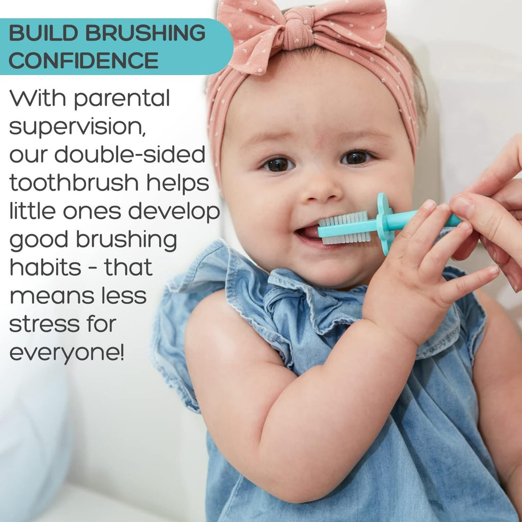 Grabease Double-Sided Baby Toothbrush Pack – Mint & Blush (2-Pack)