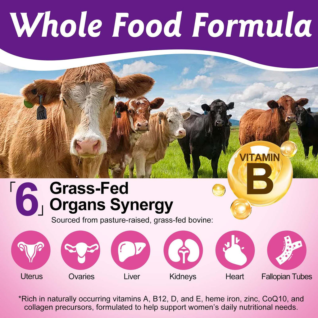 Grass Fed Beef Liver Capsules for Women | Hormone Balance & Energy