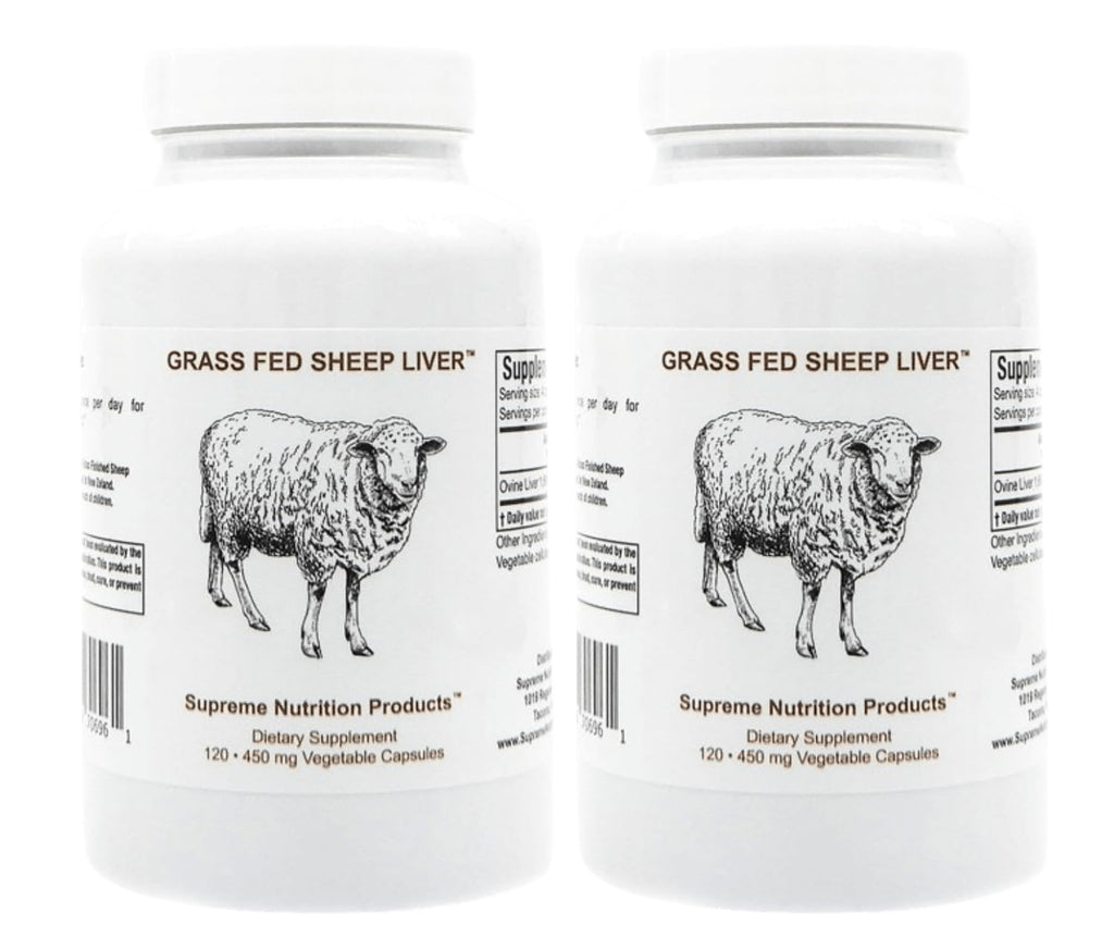 Grass Fed Sheep Liver Capsules – 120 Count (Pack of 2) | Supreme Nutrition
