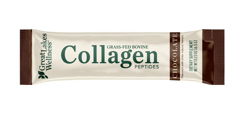 Great Lakes Wellness Collagen Peptides Powder – Skin, Hair, Nails, Joints & Digestion | 12 Sticks