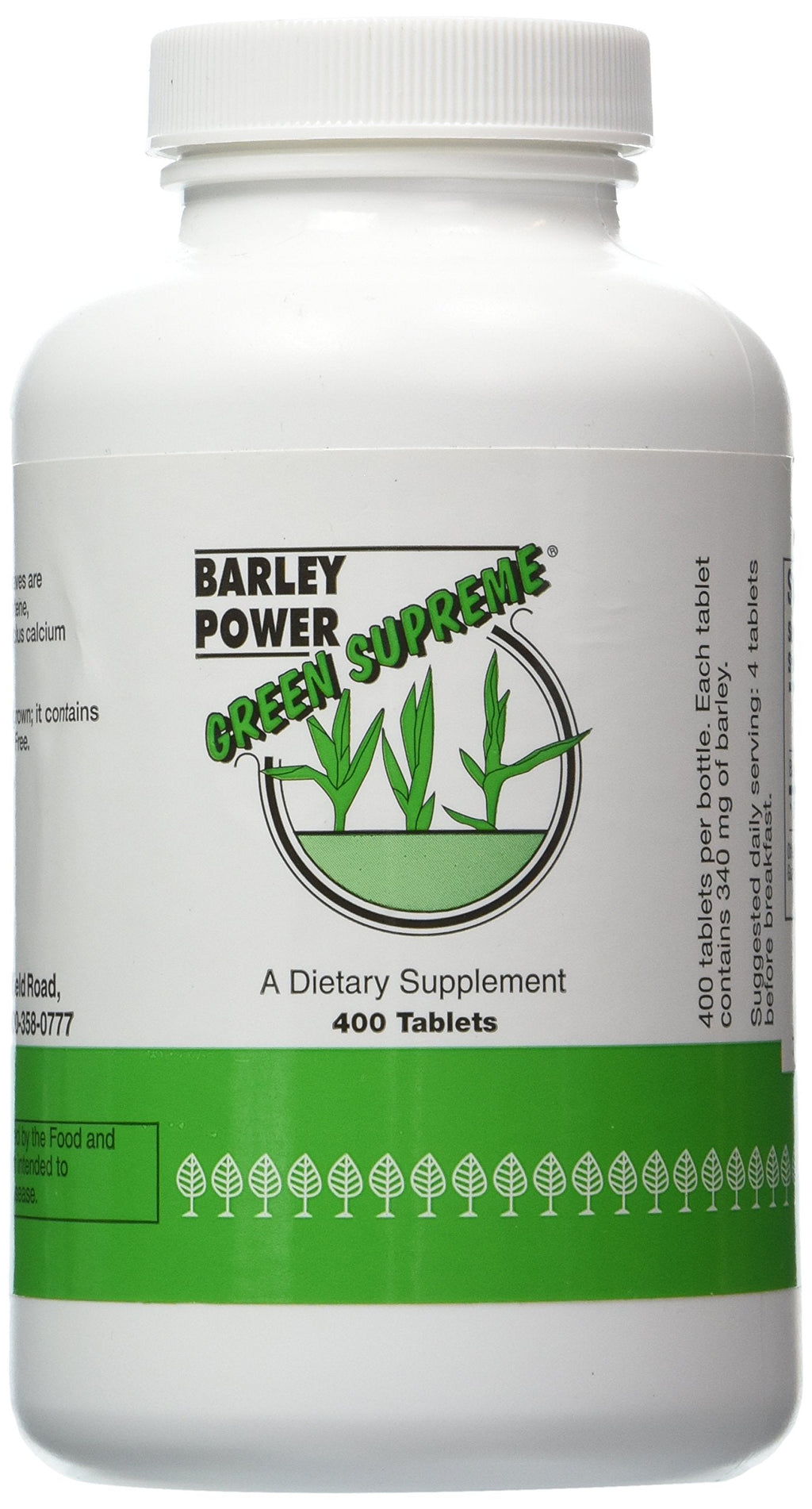 Green Supreme Barley Power 400 Count Tablets – Natural Vitamins & Minerals