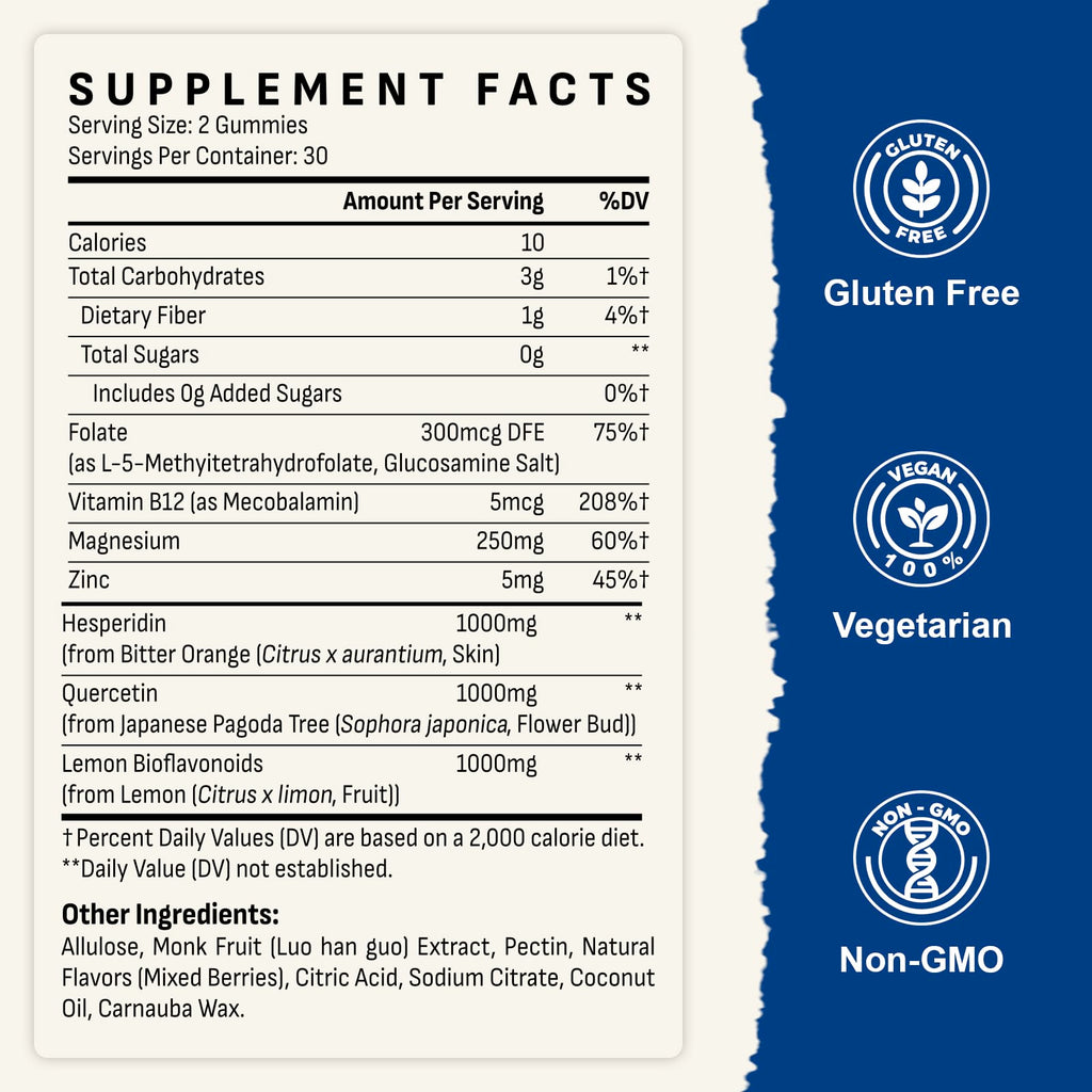 Gyumolics Flavonoid Gummies 3000mg – Bioflavonoid Complex + Vitamin C (60 Gummies)