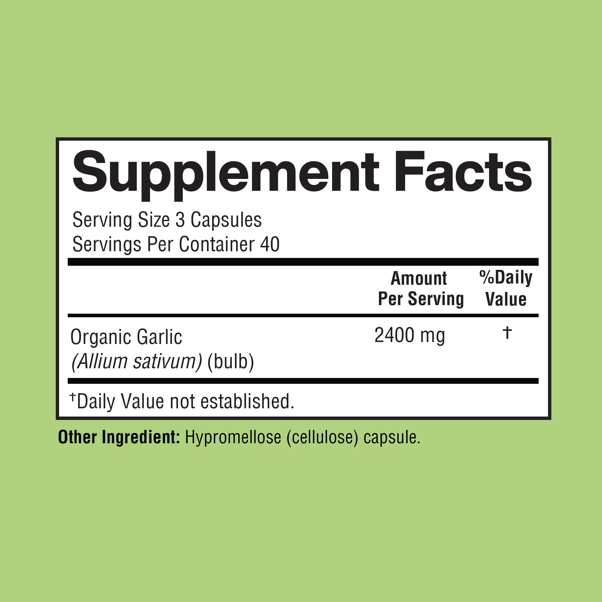 Happi Mi Garlic Capsules 2400mg – Organic California Garlic, Immune Support