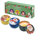Hausware 3 Pack Scented Candles – Soy Wax, 72H Burn Time, Apple Cinnamon, Cedar & Vanilla Cake
