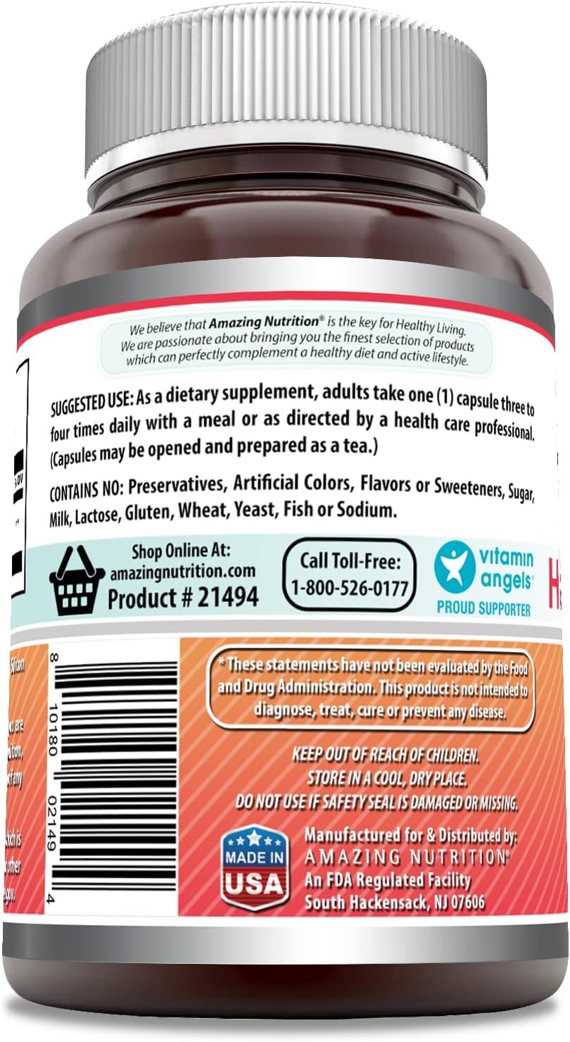 Amazing Formulas Hawthorn Berries Supplement – 565 mg, 2 Pack, 120 Capsules, Non-GMO, Gluten-Free, Made in USA