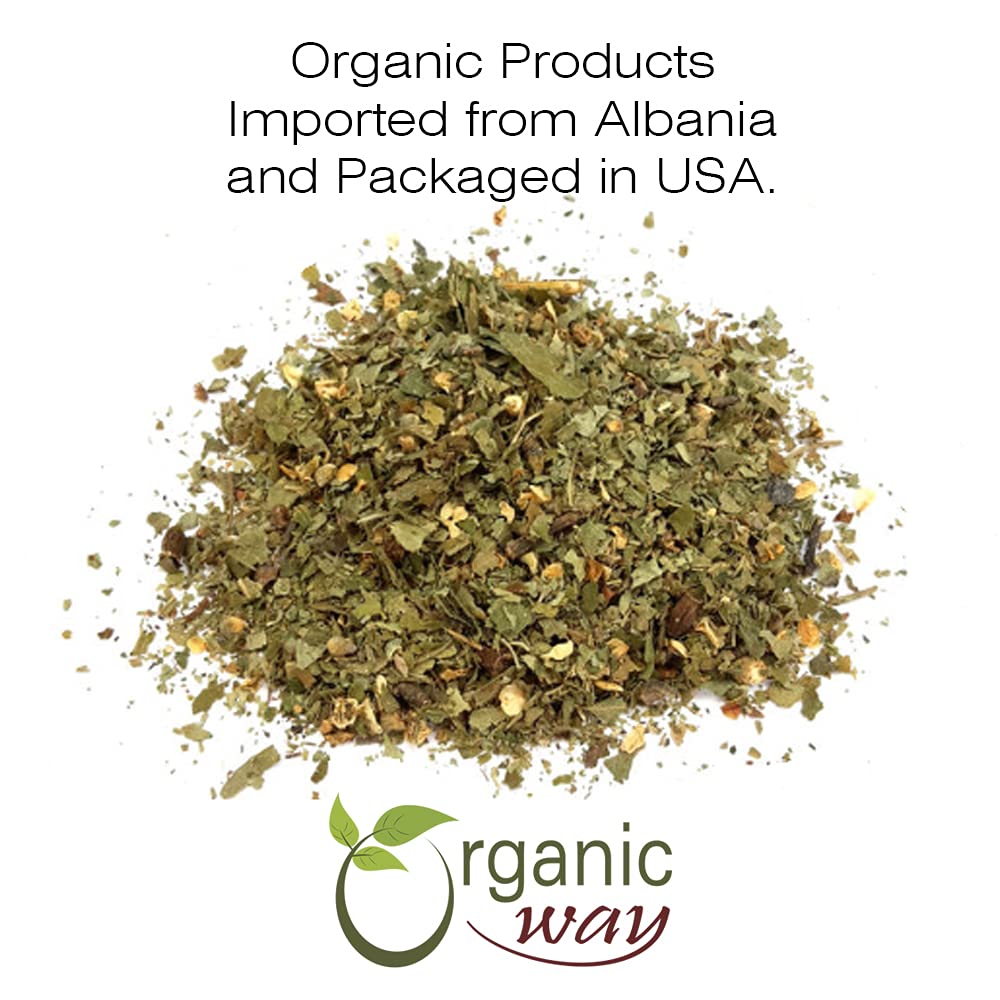 Organic Hawthorn Leaf & Flower Cut & Sifted – Herbal Tea (Crataegus monogyna), Albania (4 Oz) | Non-GMO, Gluten Free, Kosher, USDA Certified